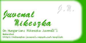 juvenal mikeszka business card